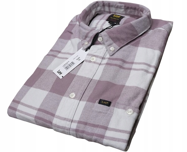 LEE koszula RELAXED FIT luźna flanelowa krata XL