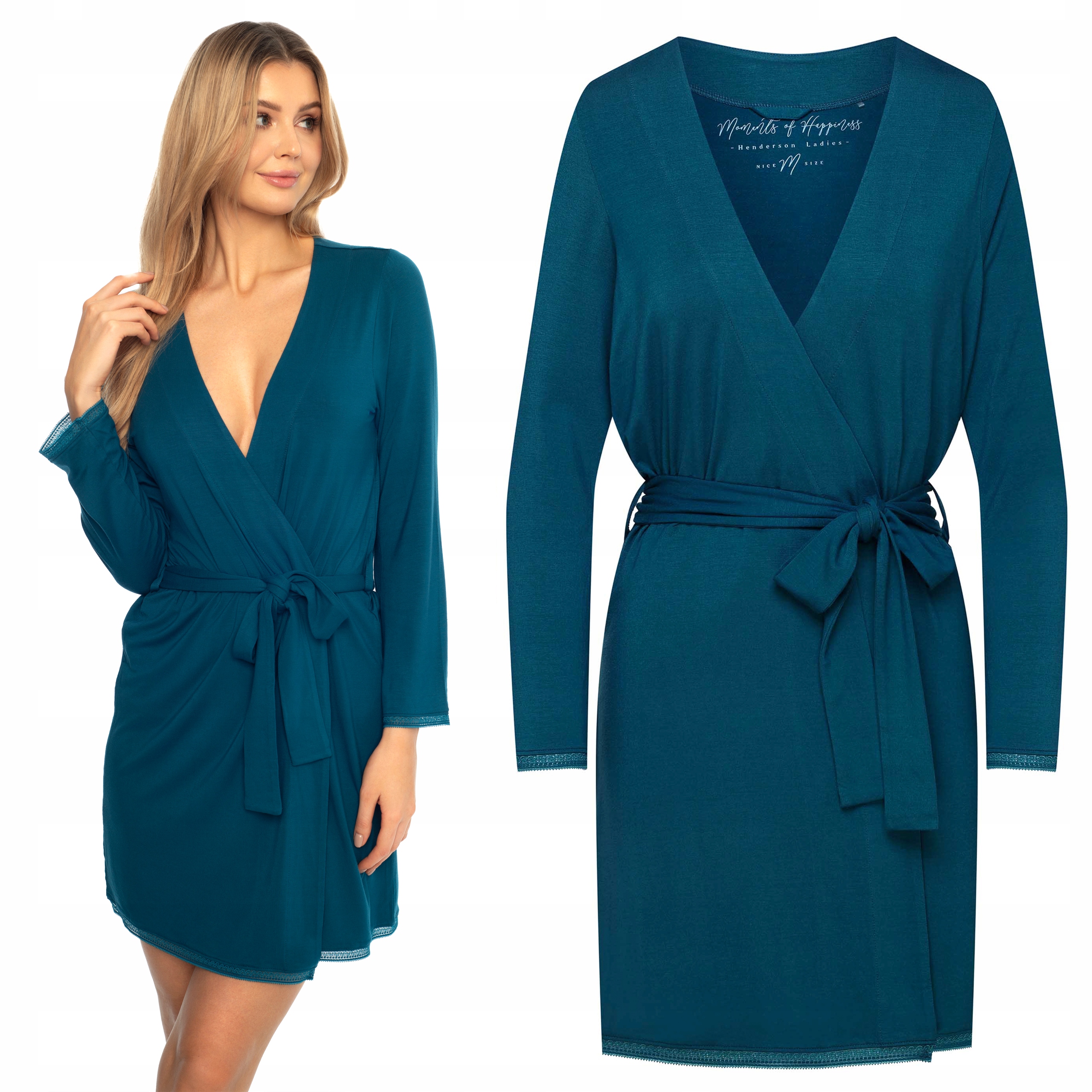 Dámský župan Henderson Alena se zavazováním v pase Viskóza XXL