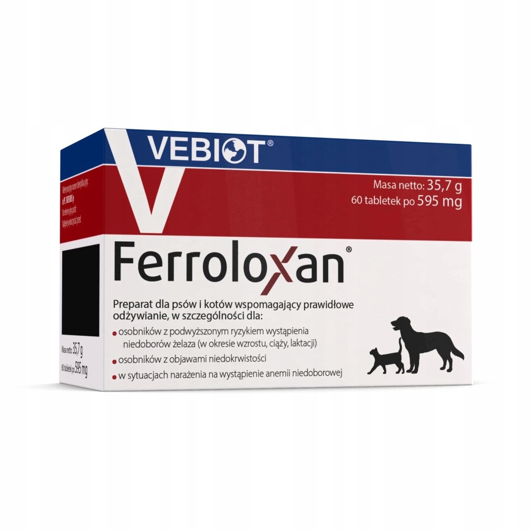 Vebiot Ferroloxan doplněk stravy pro psy 60 tablet
