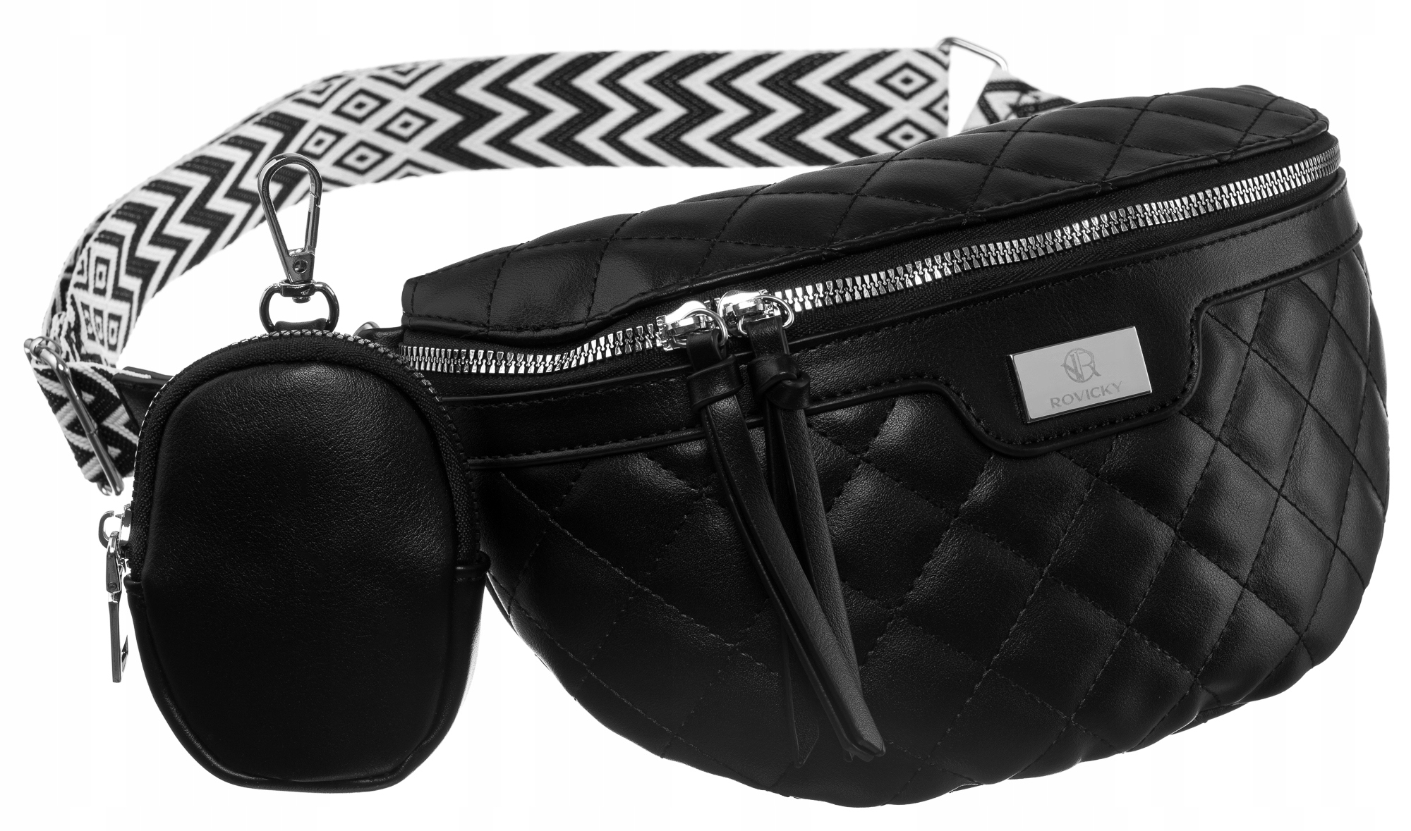 TOREBKA NERKA DAMSKA ROVICKY SKÓRA EKOLOGICZNA PIKOWANA R-NER-6-2939 CZARNY