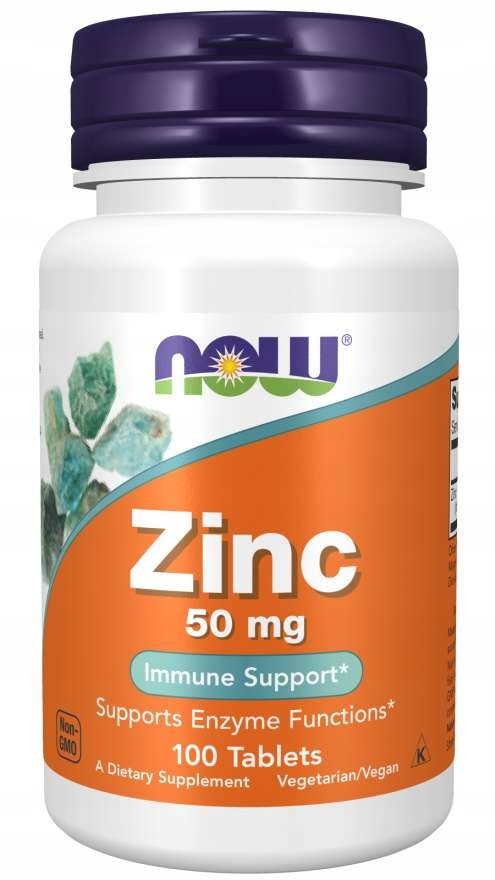 

Now Foods Cynk 50mg Skóra Włosy Paznokcie Usa 100t