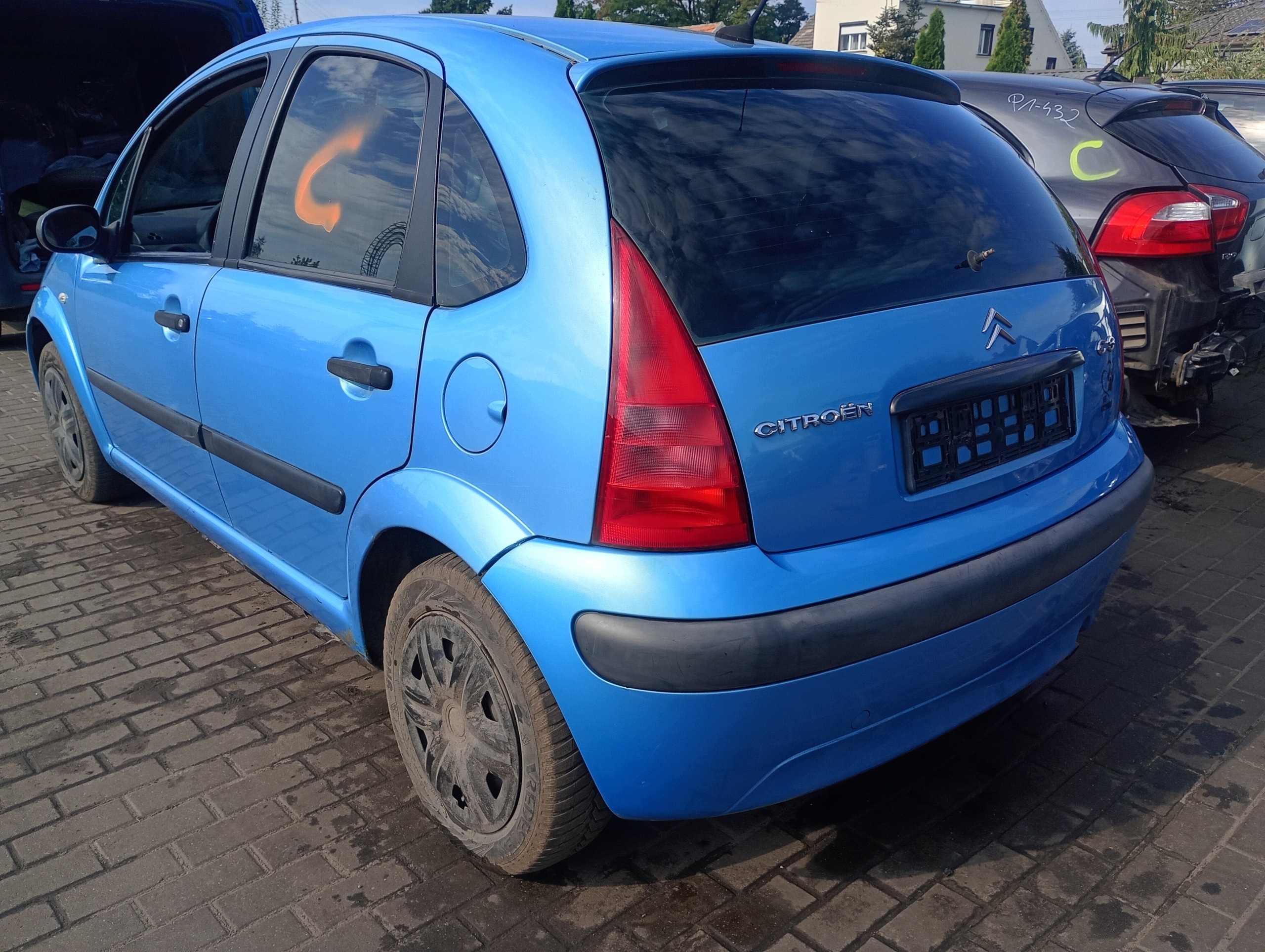 ABLAK oldalsó karosszéria bal hátso far Citroen C3 02-10