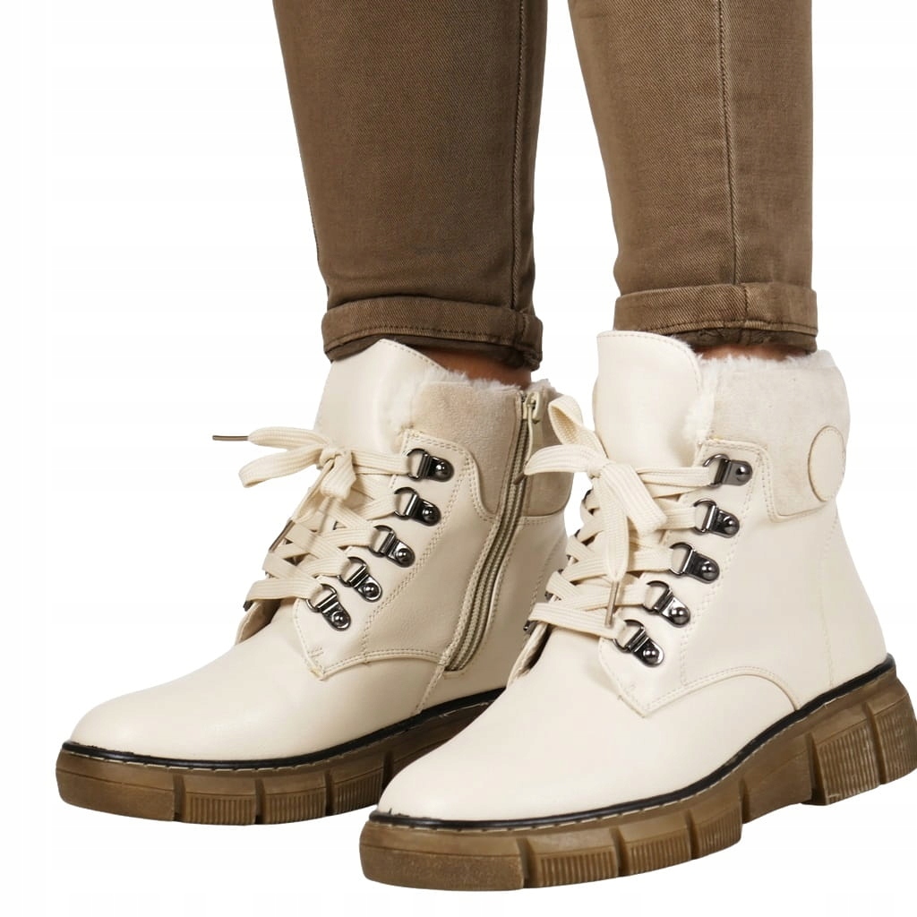 Béžové Dámské Sněhule Na Platformě S Teplým Zipem Kožíšek Top 40