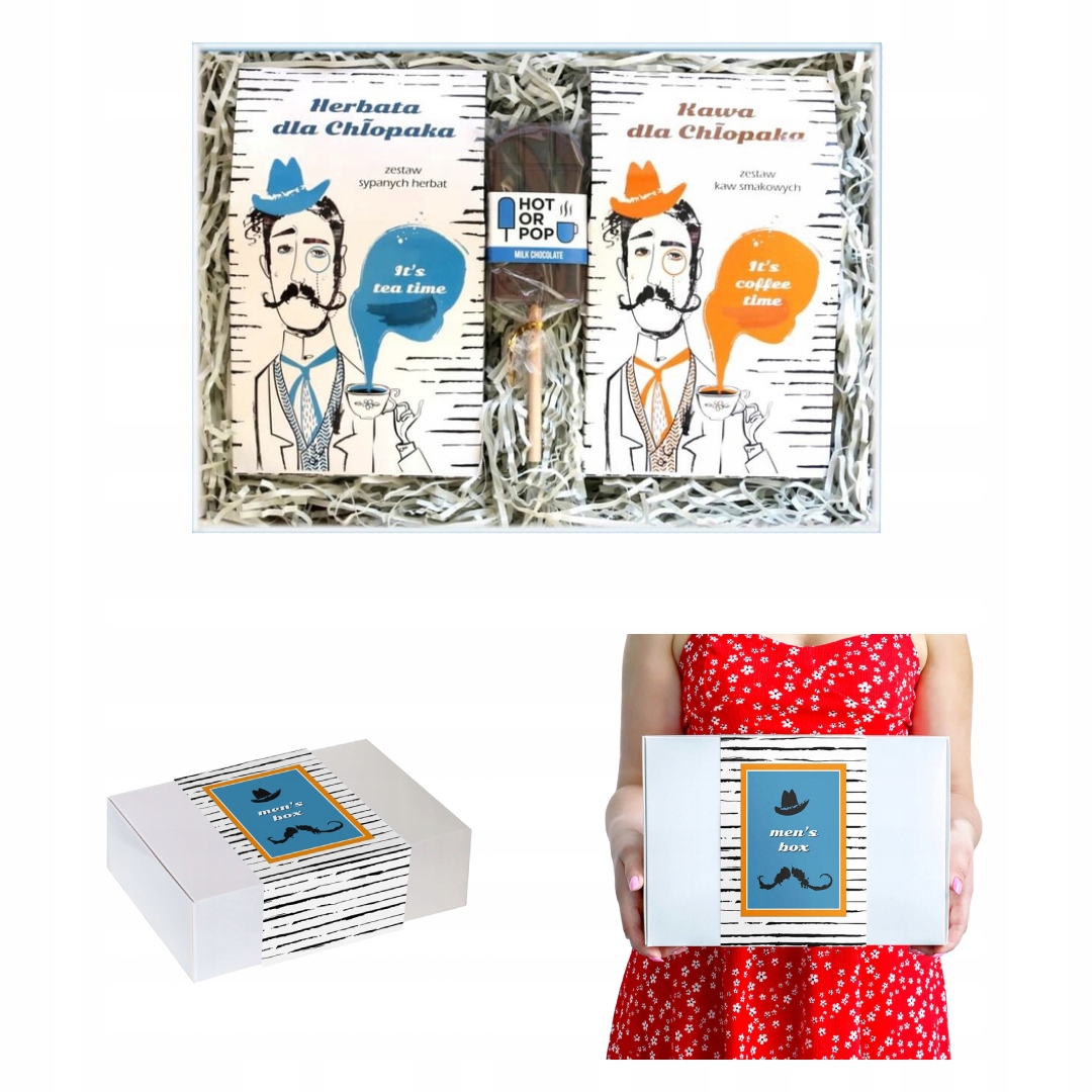 Dárková sada ke Dni chlapců s kávou a čokoládovým lízátkem