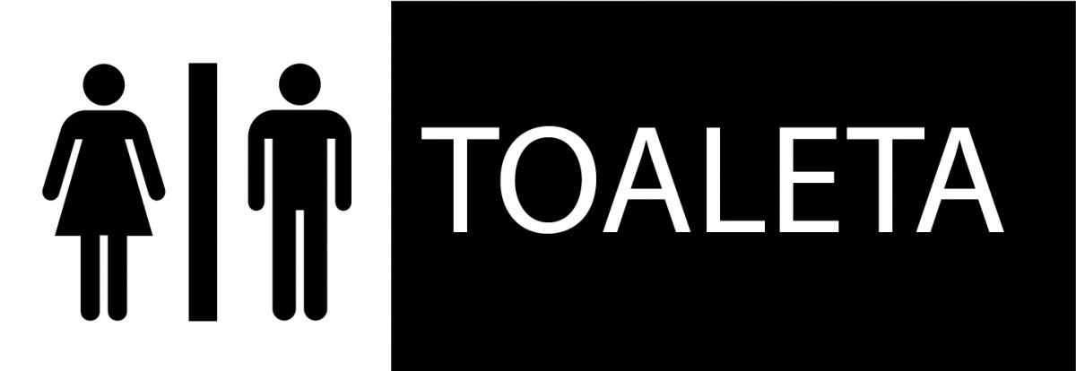 Tablica PVC 24X8cm - TOALETA