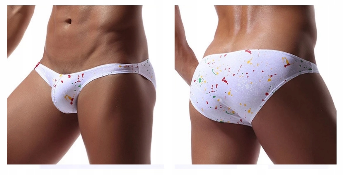

Sexy Białe Slipki Splash Bawełna M