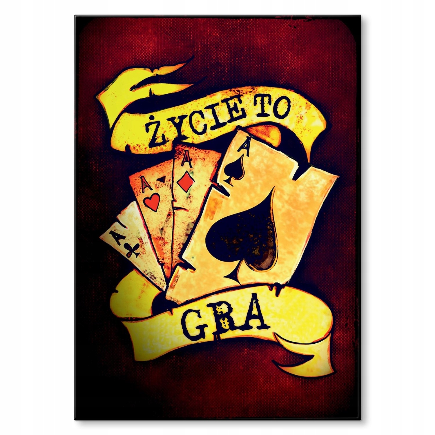 Kovový plakát Život je hra Dárek 22 x 31 cm