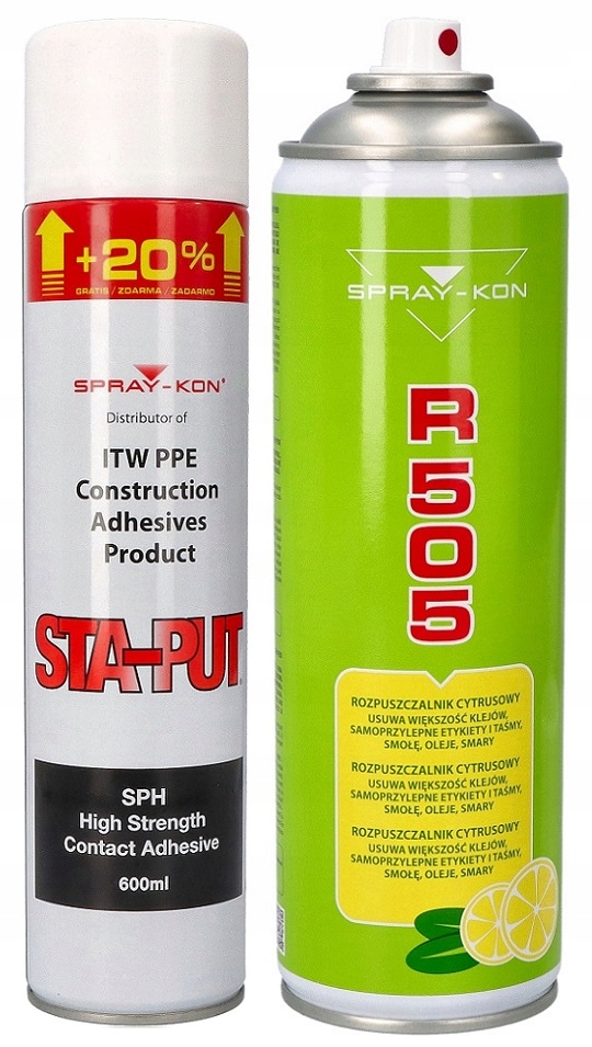 

Klej uniwersalny kontaktowy Sta-put Spray Zestaw