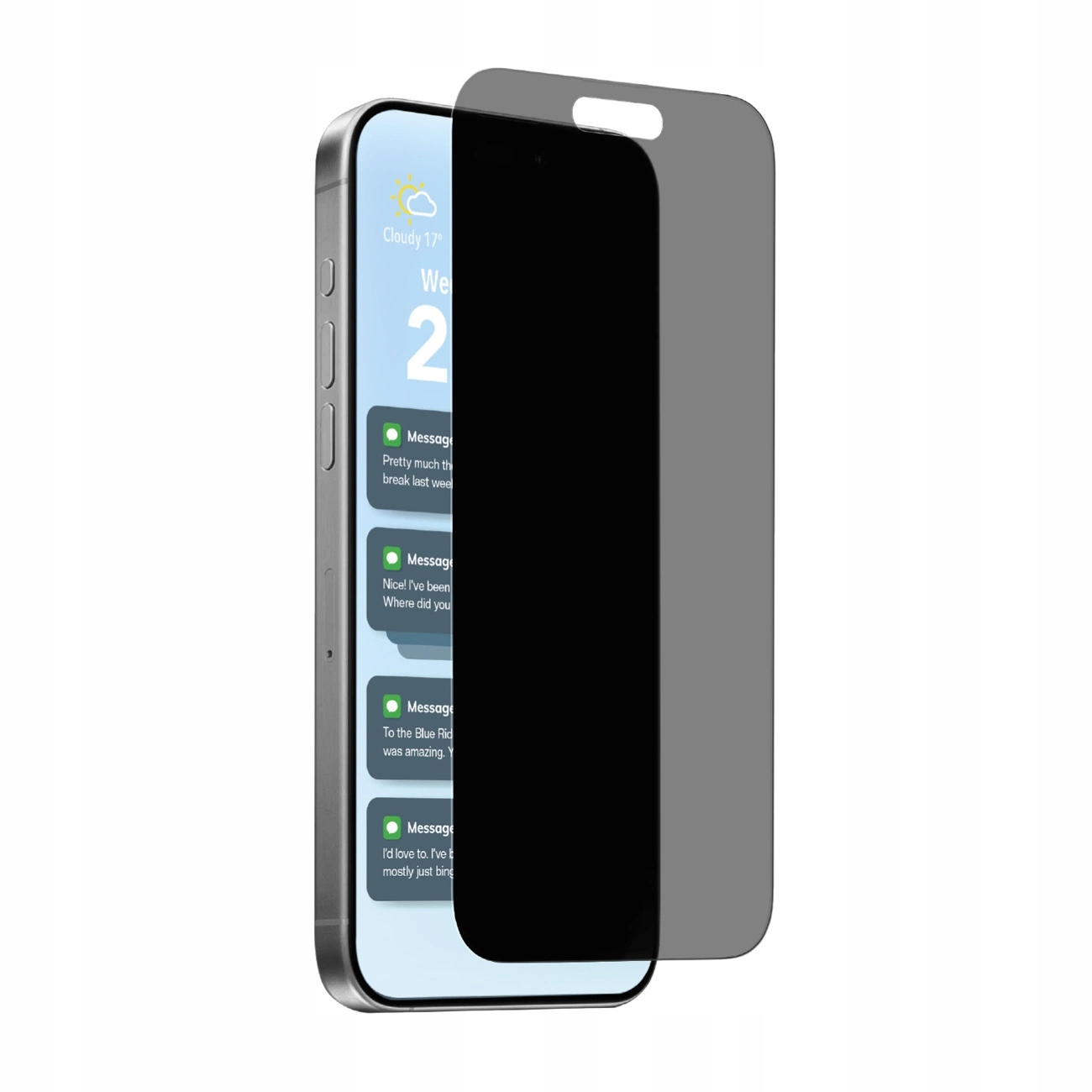 s privátním filtrem Tvrzené sklo Puro Privacy pro iPhone 17 iPhone 17 Pro i