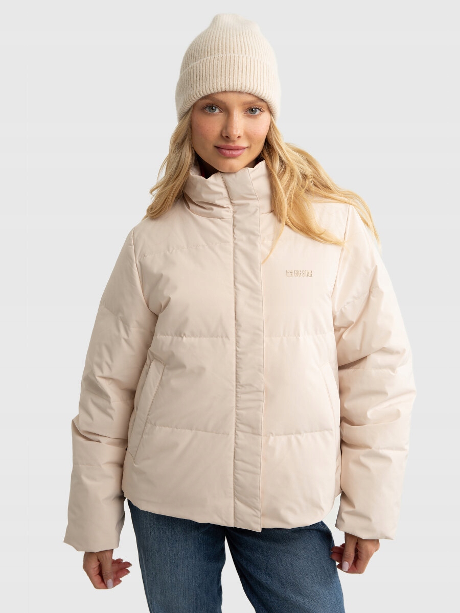 Big Star Dámská Péřová Bunda Zimní Béžová Jiřina 800 S