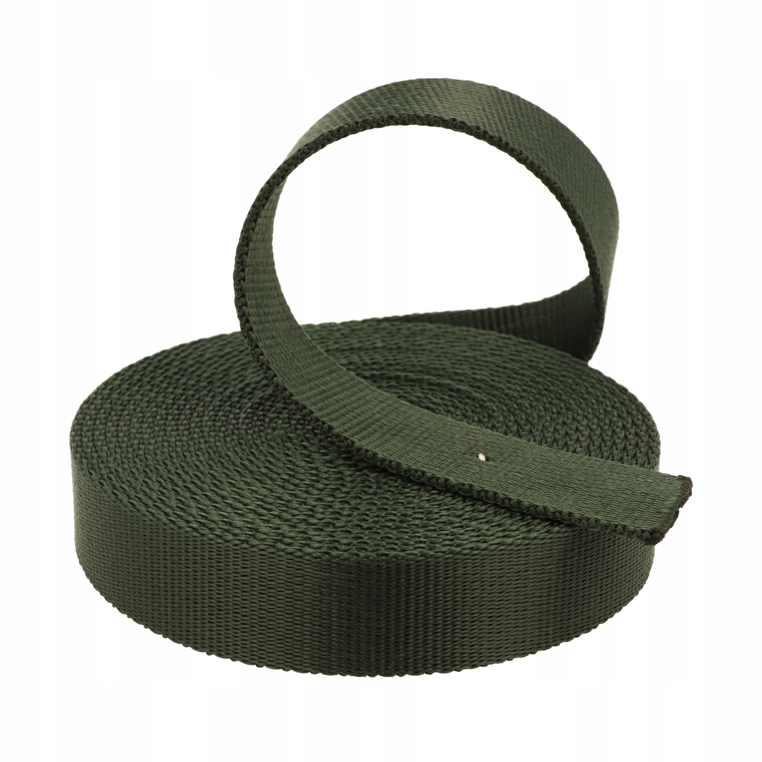 Popruh 25mm Hladká tloušťka 2mm Polypropylen 50 metrů Tmavá Zeleň