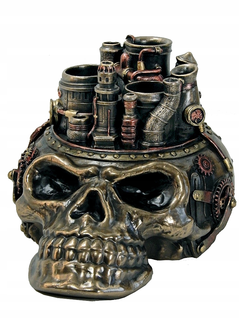Lebka Pomocník Na Stôl Steampunk Grawer Op v