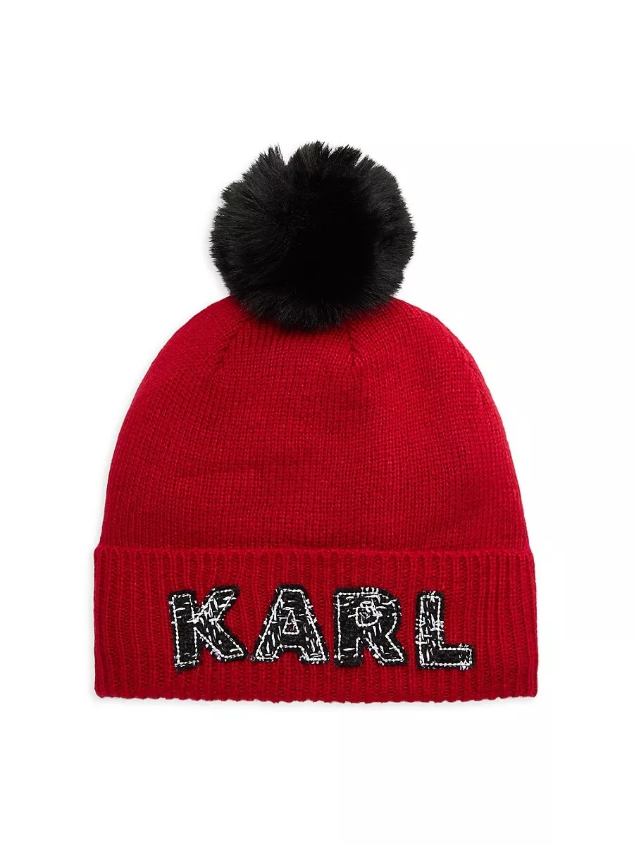 Karl Lagerfeld dámská zimní čepice Pom Pom Cable univerzální