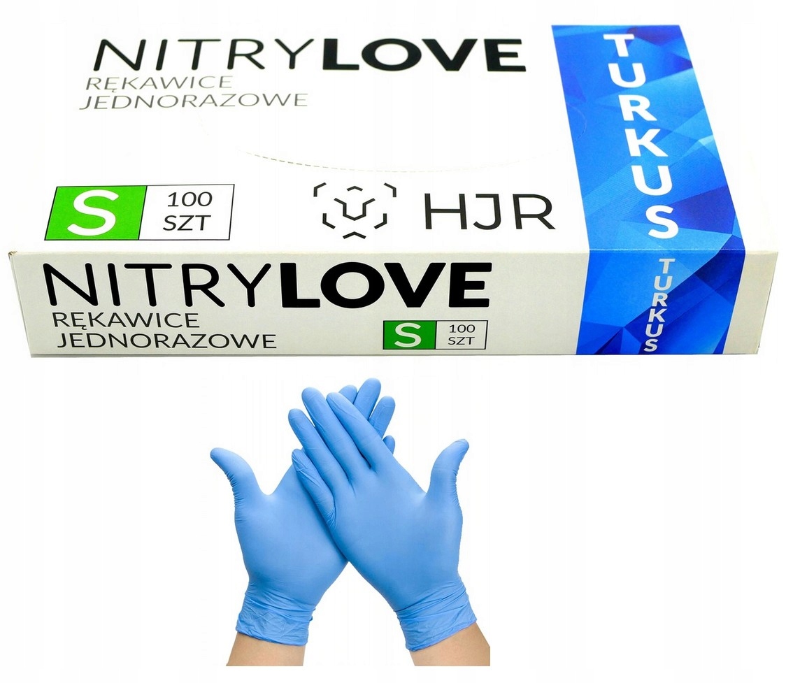 

Rękawiczki rękawice nitrylowe niebieskie S 100 szt