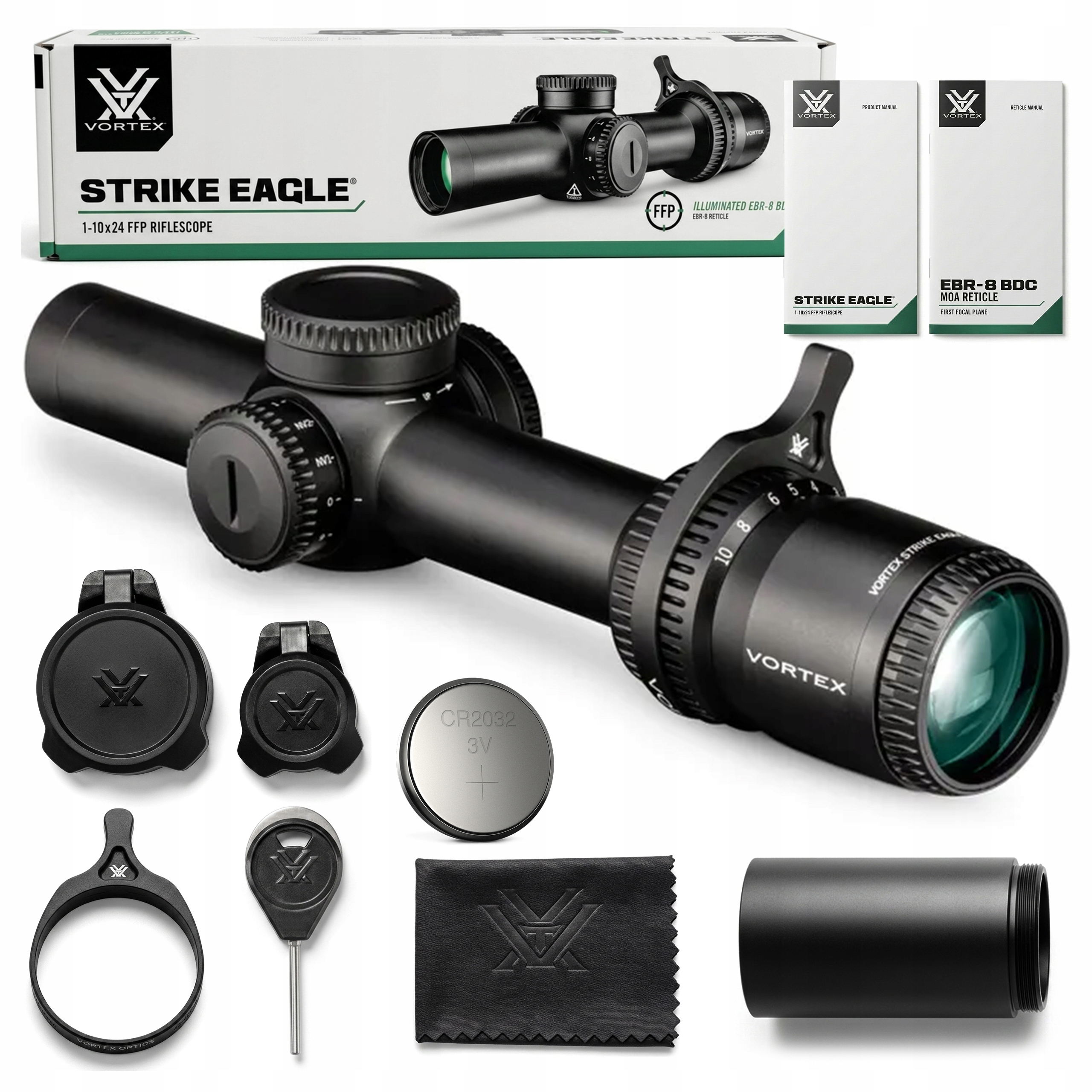 Luneta Celownicza Vortex Strike Eagle 1-10x24 Ffp EBR-8 Moa 30 mm Na Broń