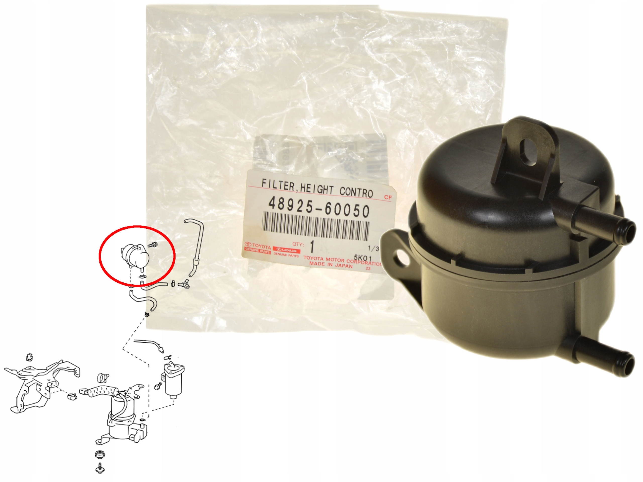 Toyota Land Cruiser 120 02-09 Filtr Systému Kontroly Výšky Vyrovnání