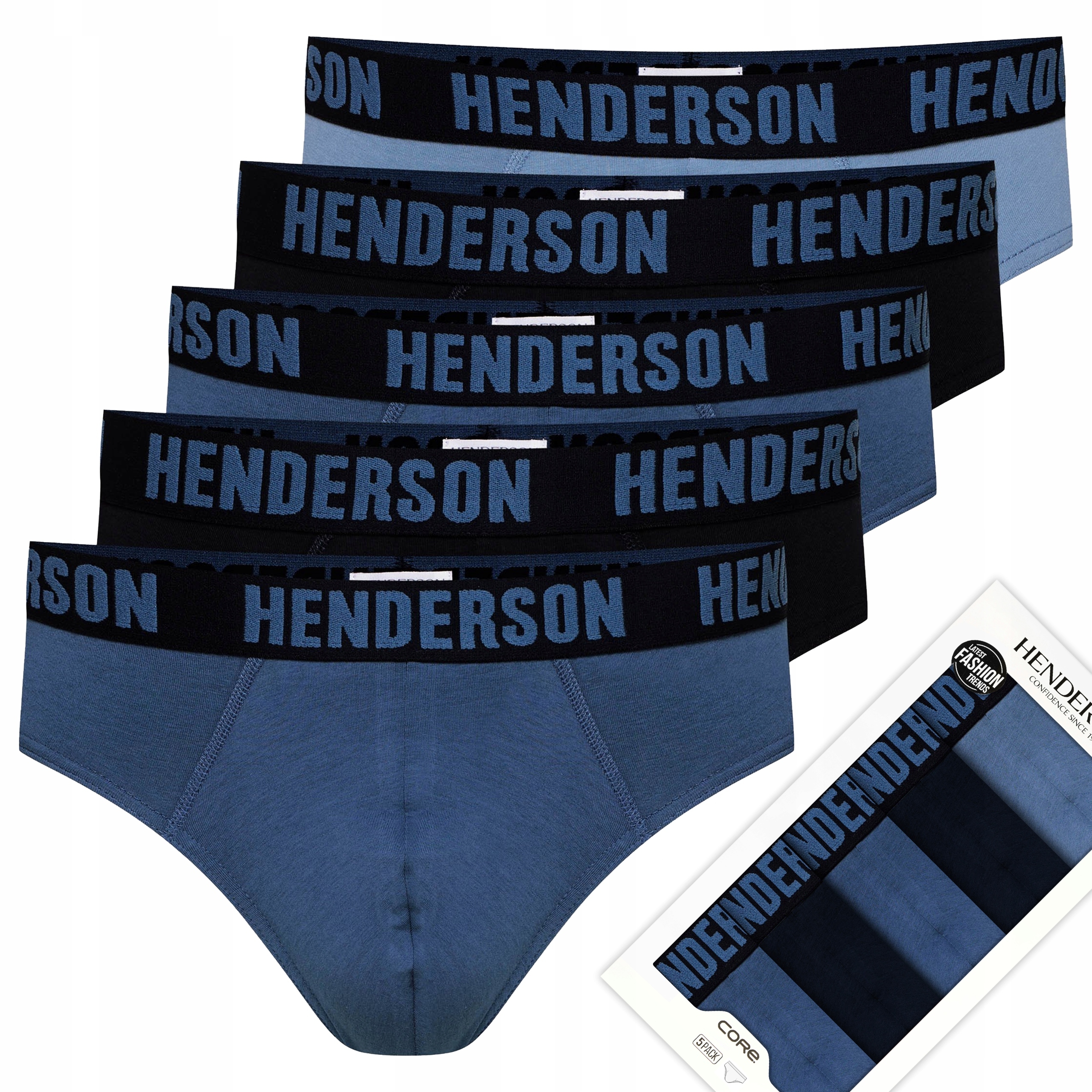 Pánské Slipy Henderson Slipy Bavlněné Komfortní Módní 5-BALENÍ L