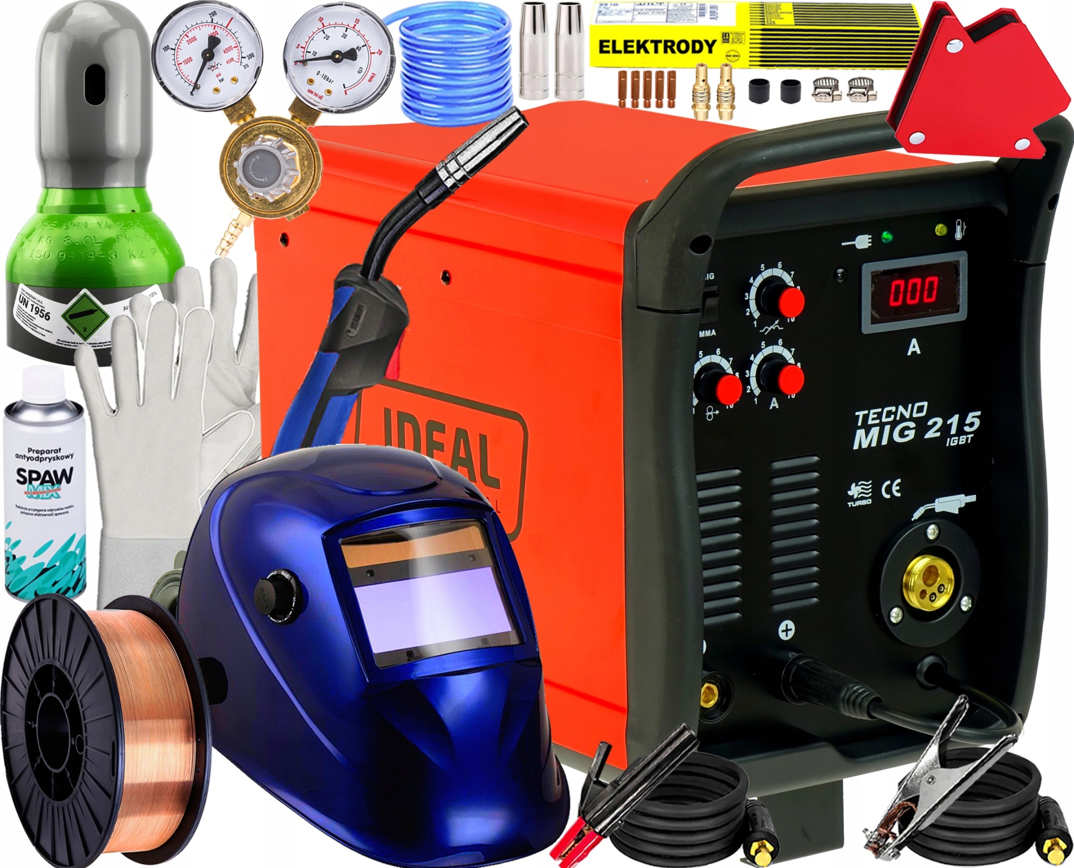 Invertorová Svářečka Migomat Poloautomatická Ideal Tecnomig 215 Mma