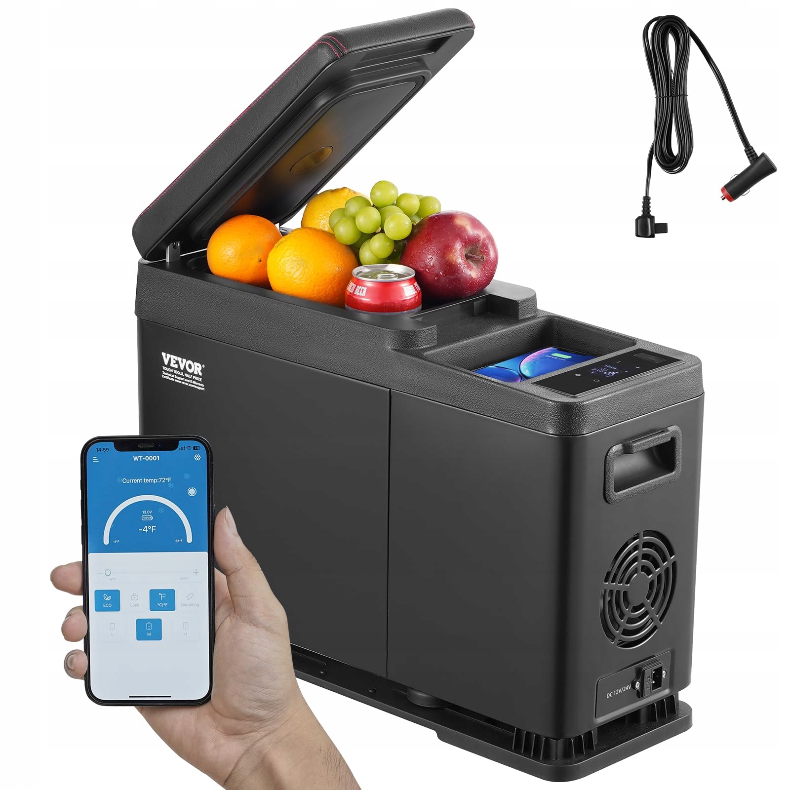 Vevor Chladicí box 12 V, přenosná 8l mraznička, outdoor