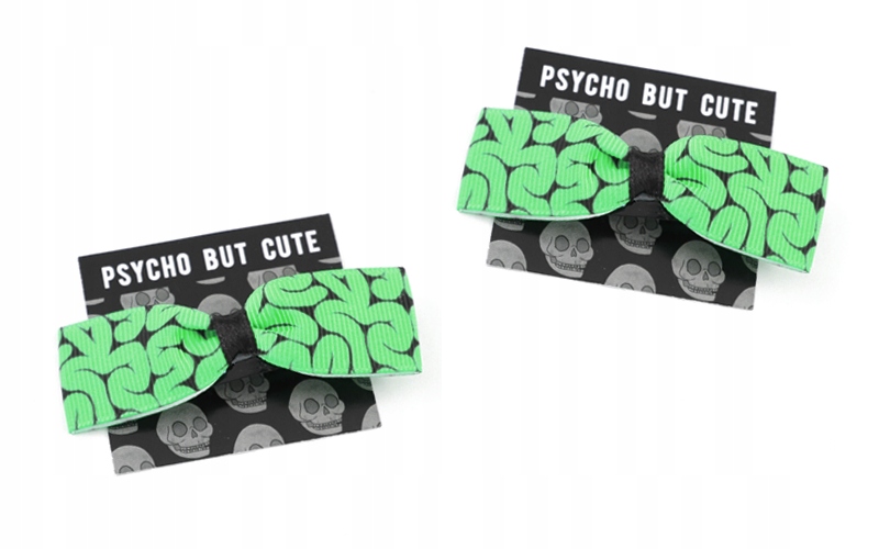 spinka kokardka MÓZG zielona goth zombie S36 Marka Inna marka