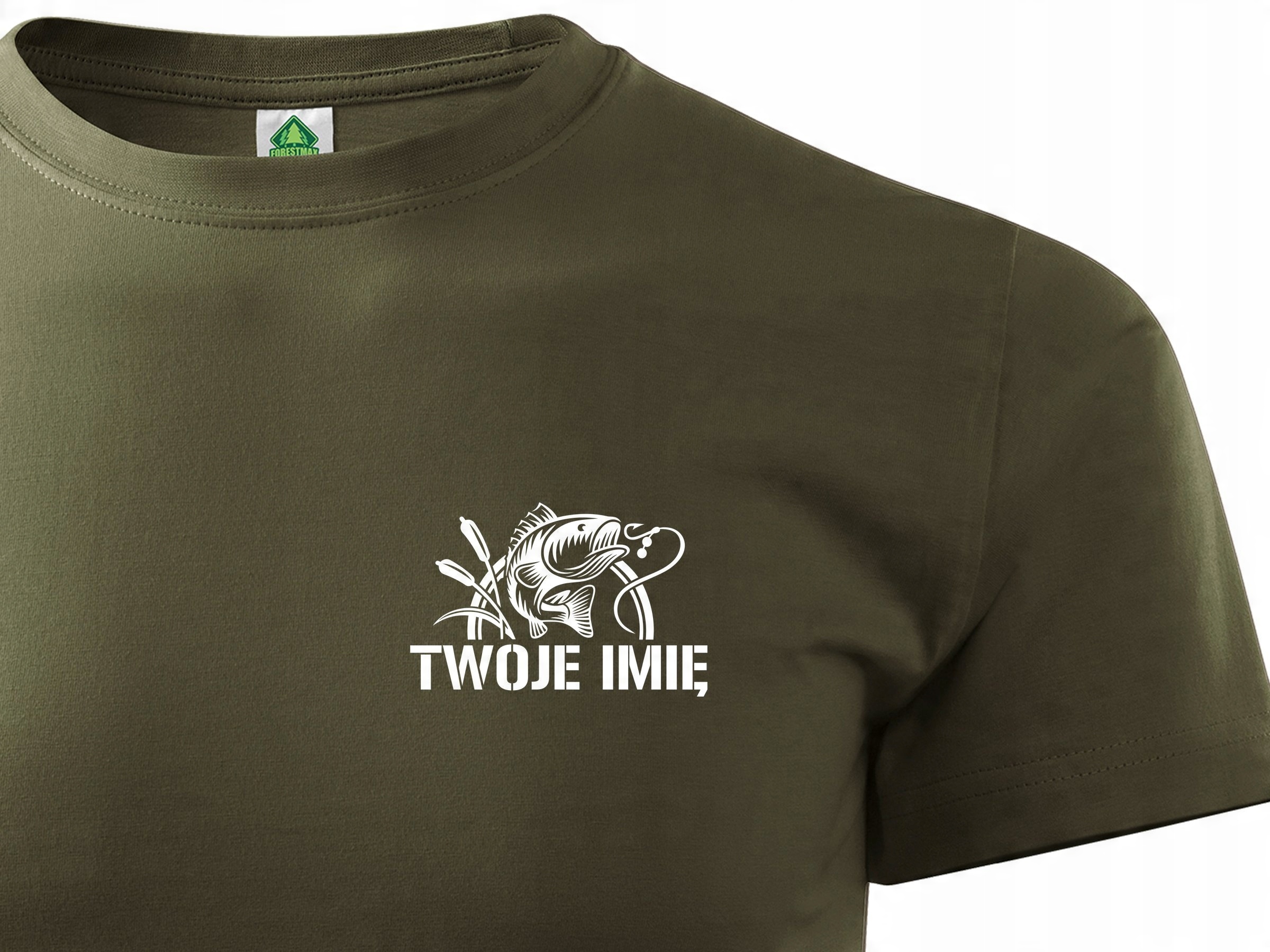 

T-shirt moro na ryby wędkarski wzór Twoje Imię