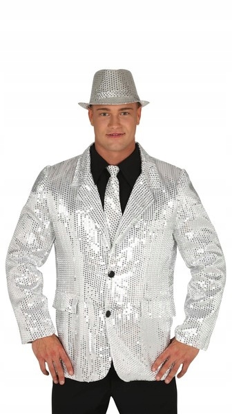 Sako Flitrové Stříbrné Disco Karneval L