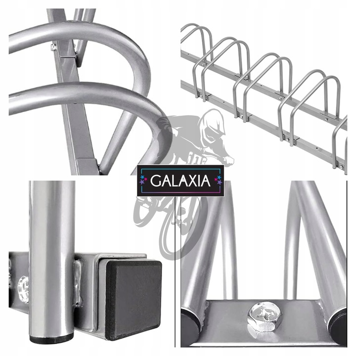 STOJAK NA 4 ROWERY Rowerowy Rower Parking na 4 Stanowiska Uchwyt Ocynk Stan opakowania oryginalne