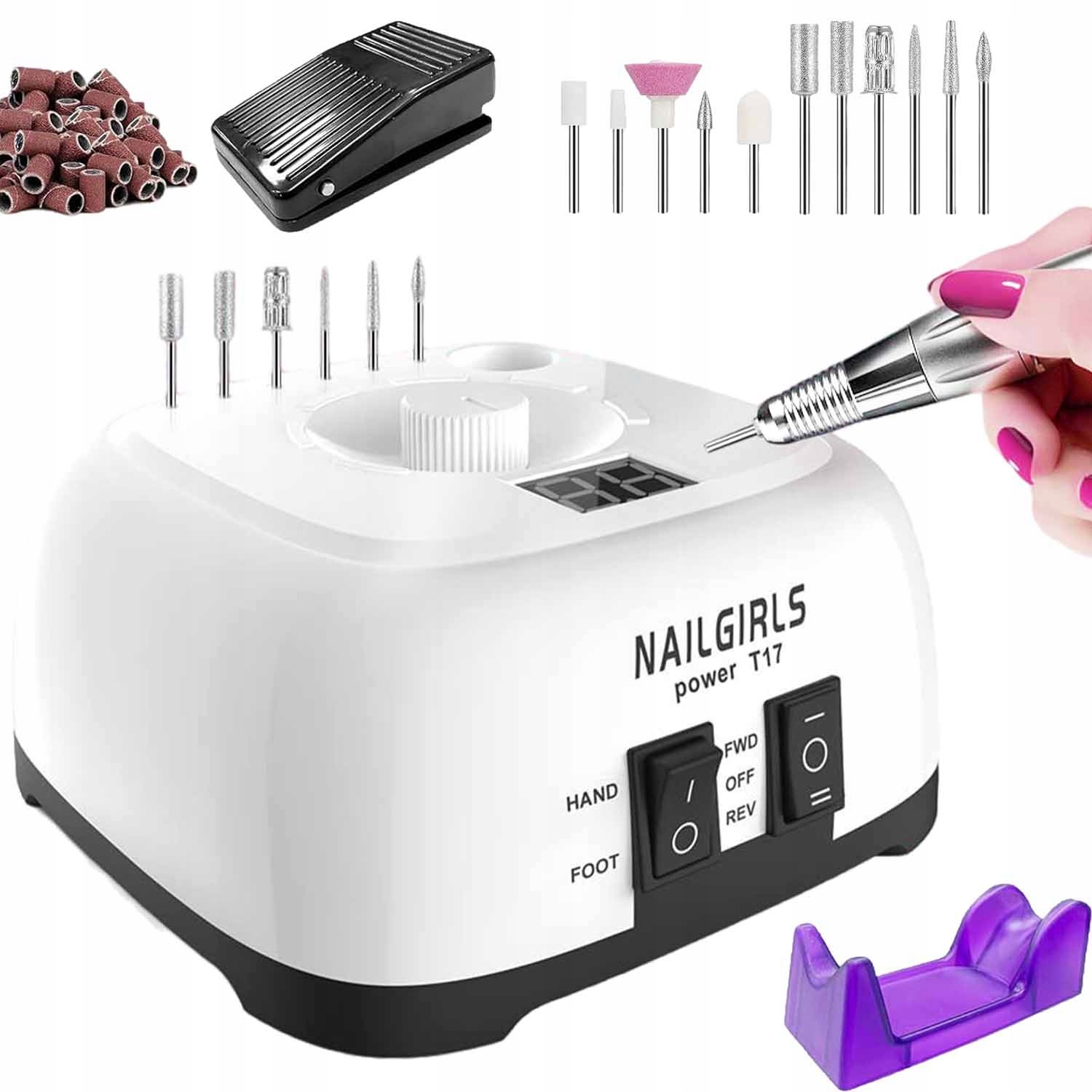 Bruska Na Nehty Silná 0-35000 Rpm Profesionální Sada