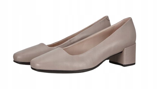 Ecco Lodičky S Nízkým Kotníkovým Podpatkem, Kožené, Velikost 35 J_a