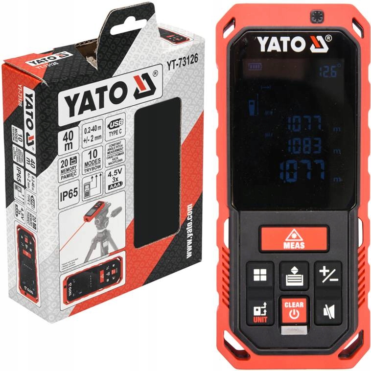 

Yato Dalmierz Laserowy Miernik 0.2-40M YT-73126