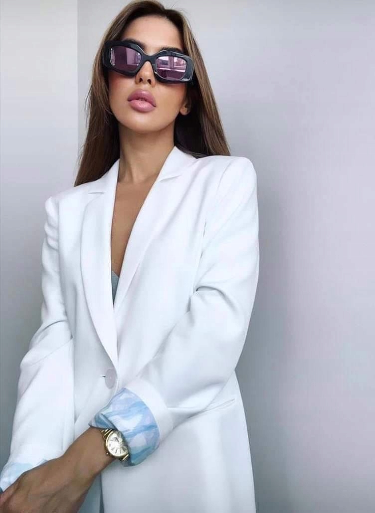 Bílé elegantní kalhoty 0651 Lalous Vel.L