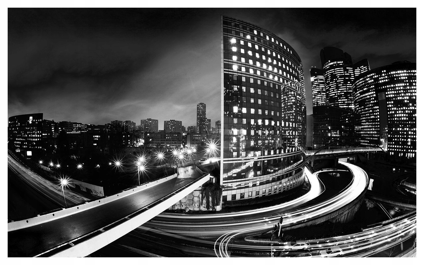 Fototapeta Noční město v pohybu perspektiva 208x146 vinylová lepidlo