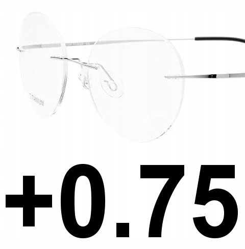 Okulary Korekcyjne bezramkowe Lenonki +0.75