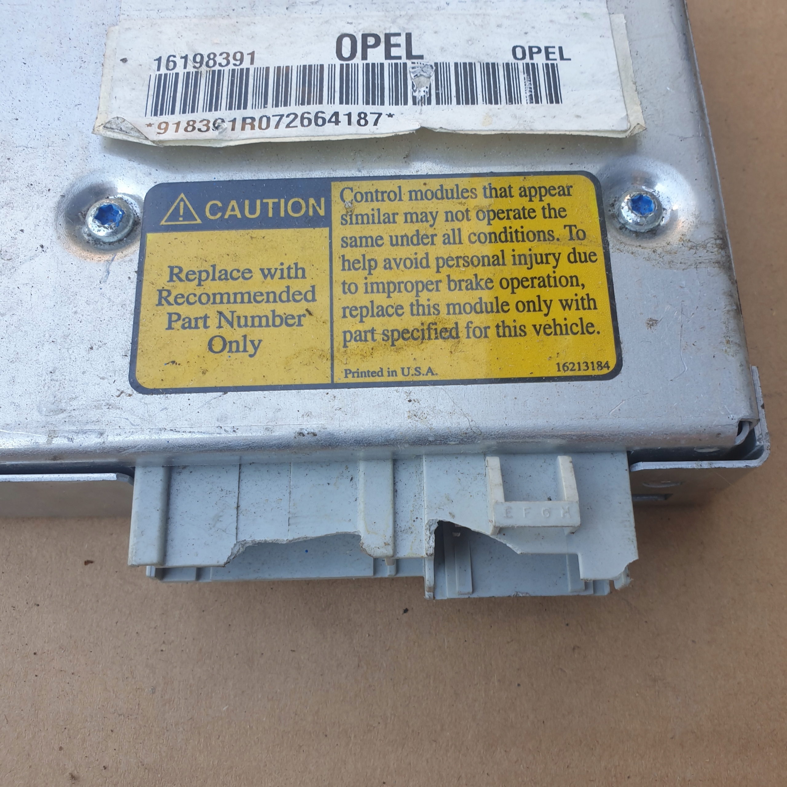 module control unit computer BSI OPEL SINTRA 2.2 BENZ. 16198391 OE EU