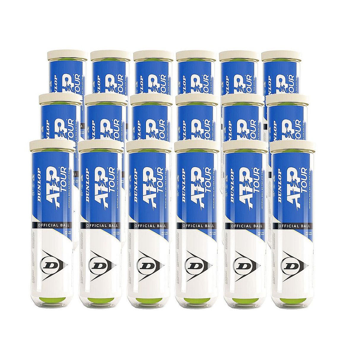 Tenisové míčky Dunlop Atp Tour karton 18 x 4 ks