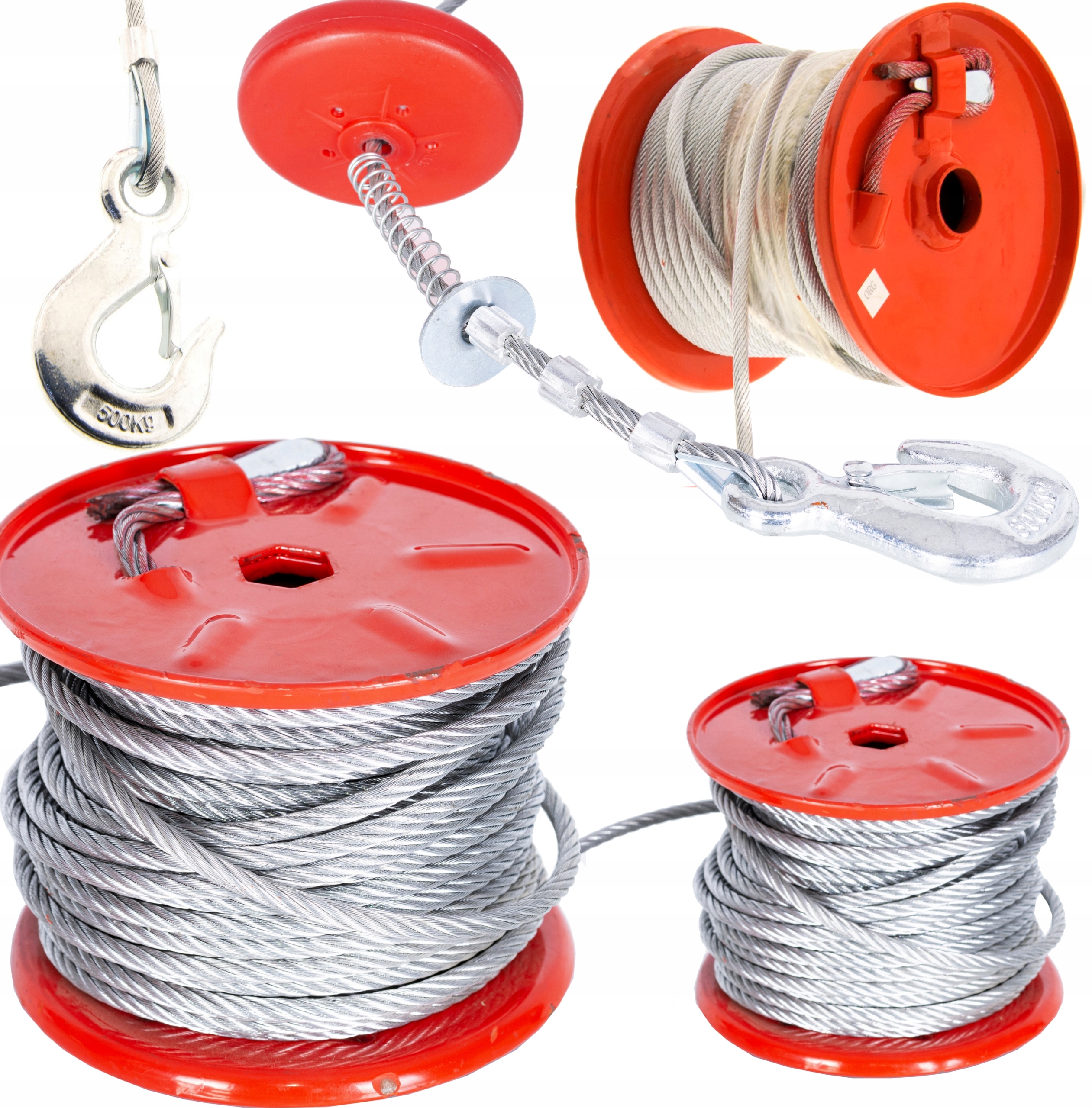 Profesionální Buben Elektrického Navijáku S Lanovým Hákem 20 M 6 MM SHZ-1000 Magnum