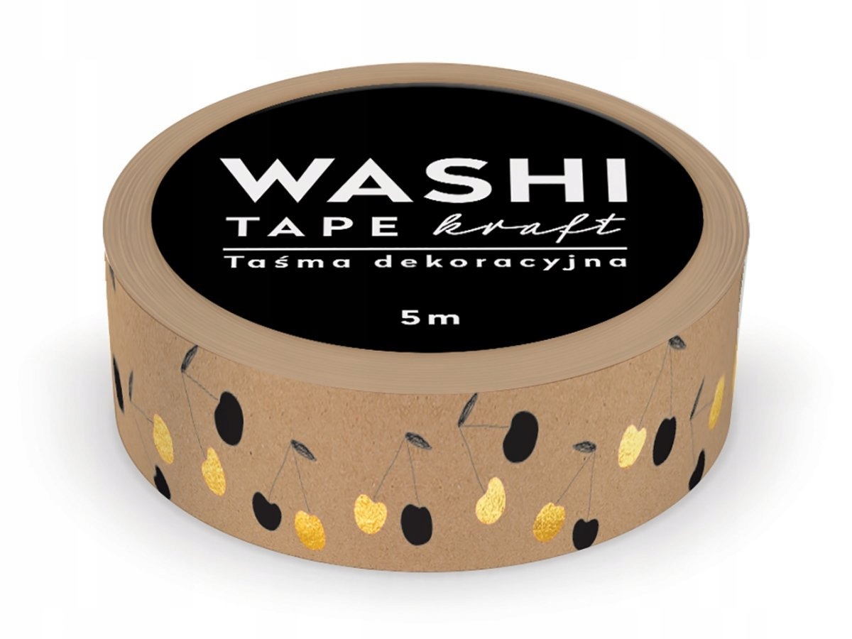 TAŚMA DEKORACYJNA WASHI TAPE KRAFT INTERDRUK Marka Interdruk