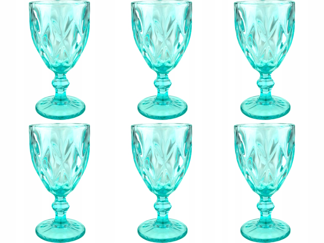 

Komplet Kieliszków do wina 300ml Elise Turkus 6szt