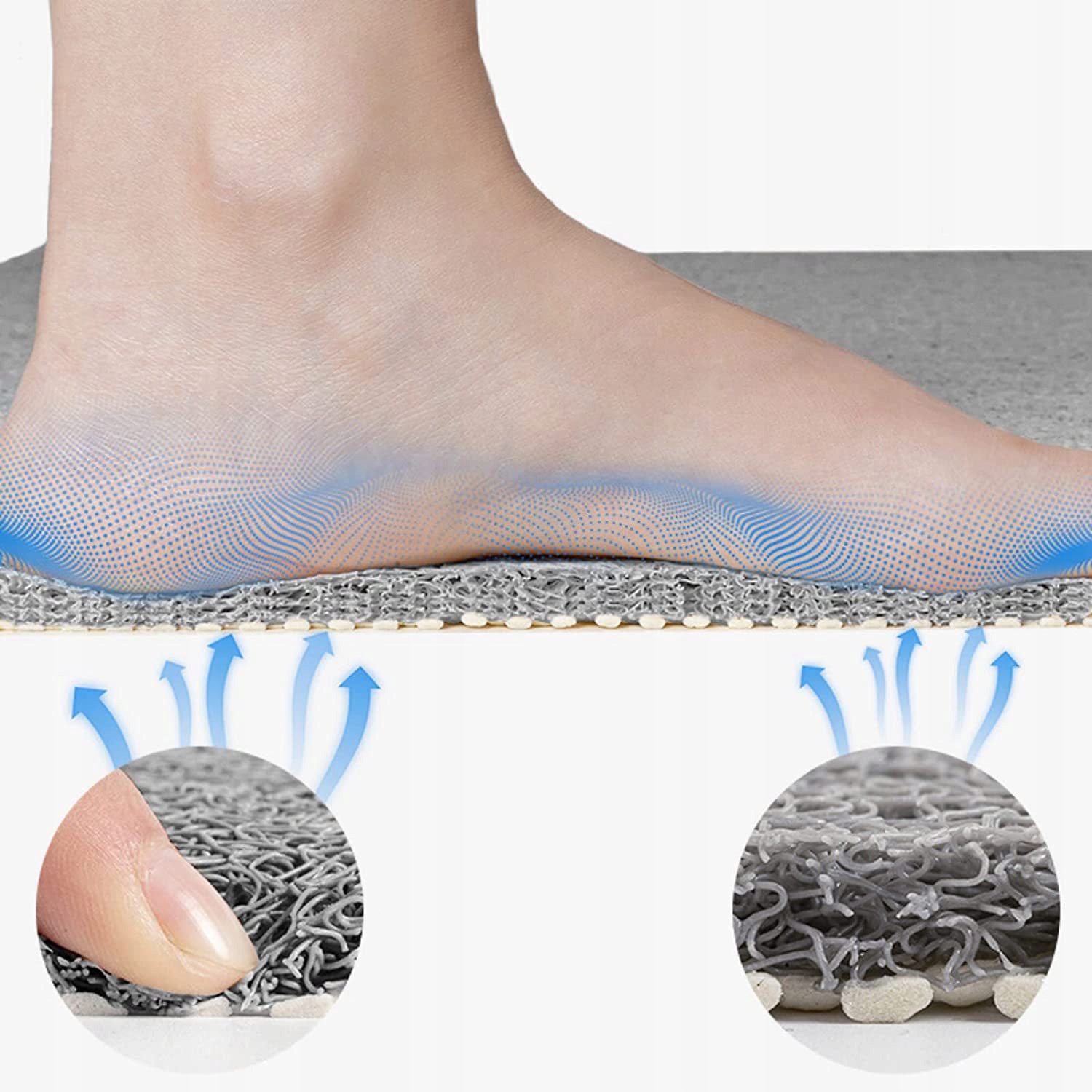 40X60CM MATA PRYSZNICOWA ANTYPOŚLIZGOWA MATA DO MASAŻU LUFFA ANTYPOŚLIZGOWA Długość 60 cm