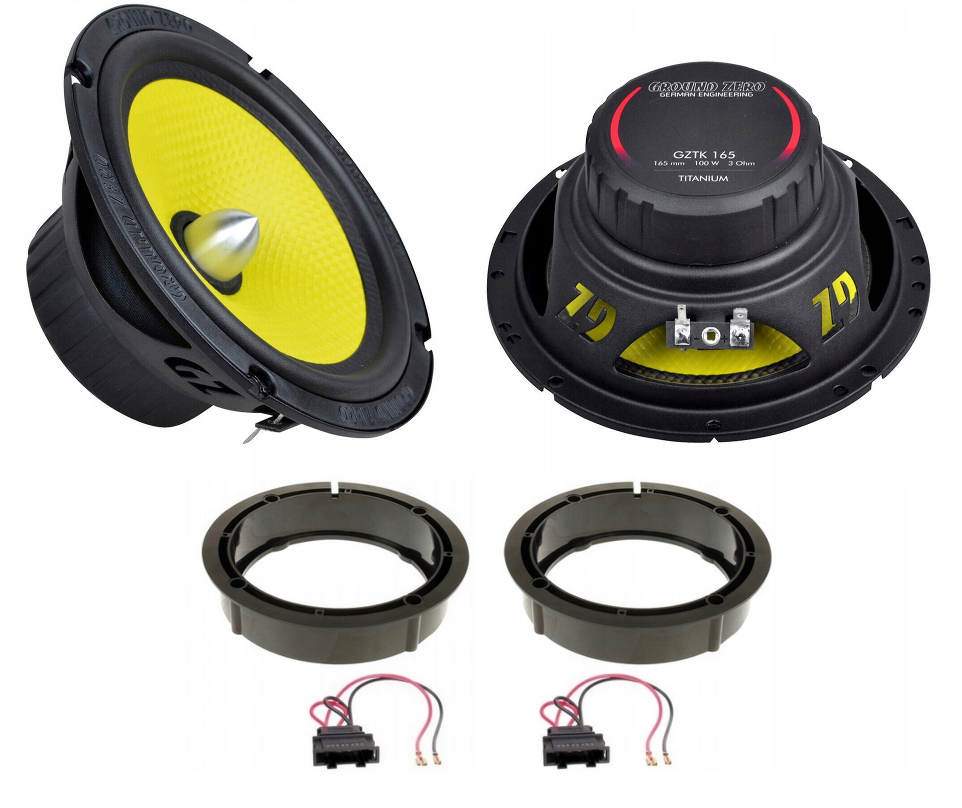 Ground Zero Gztk 165 Reproduktory basové reproduktory 165 mm Vw Golf 4 5 Polo Passat
