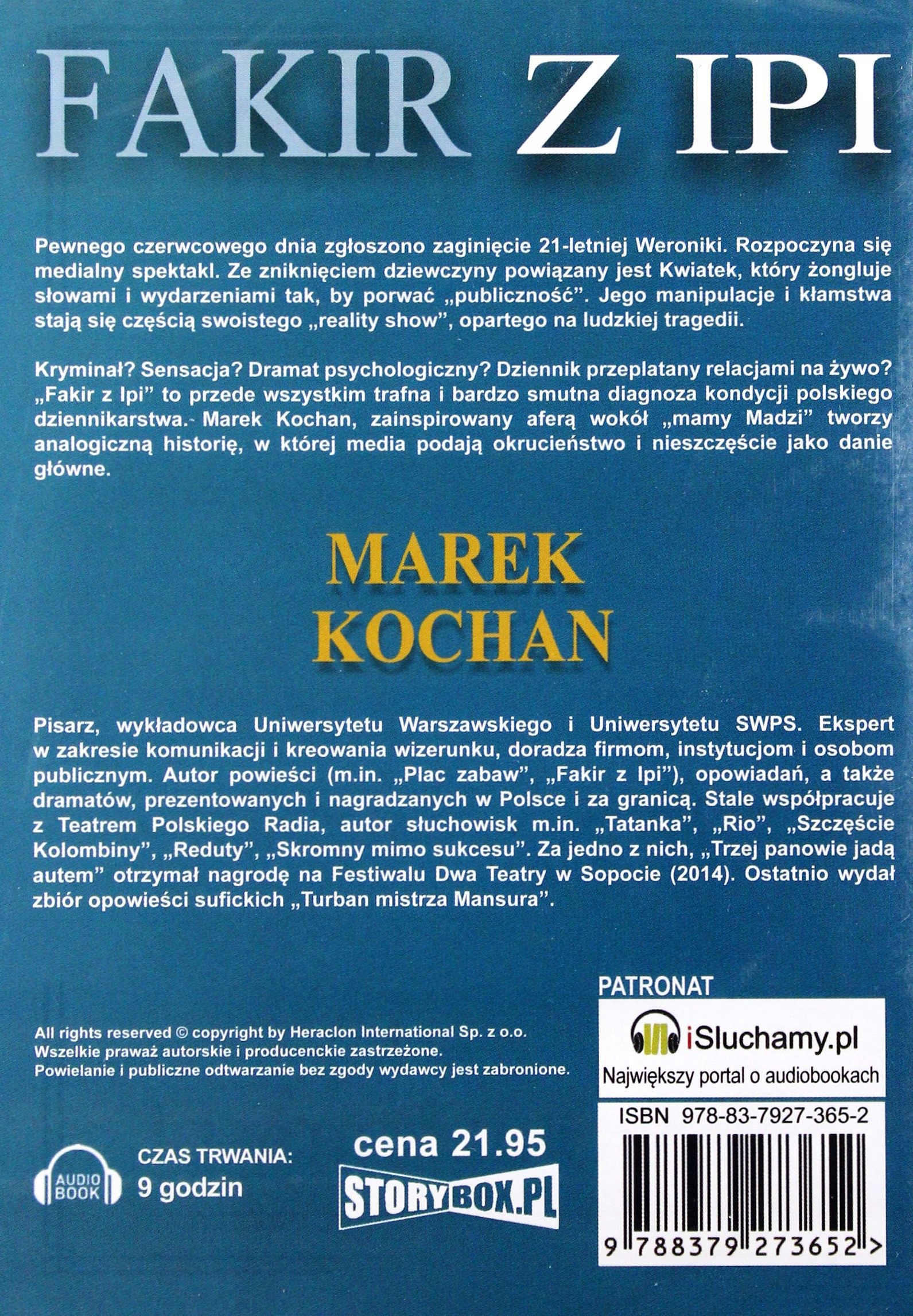 FAKIR Z IPI - MAREK KOCHAN [AUDIOBOOK] [CD-MP3] Stan opakowania oryginalne