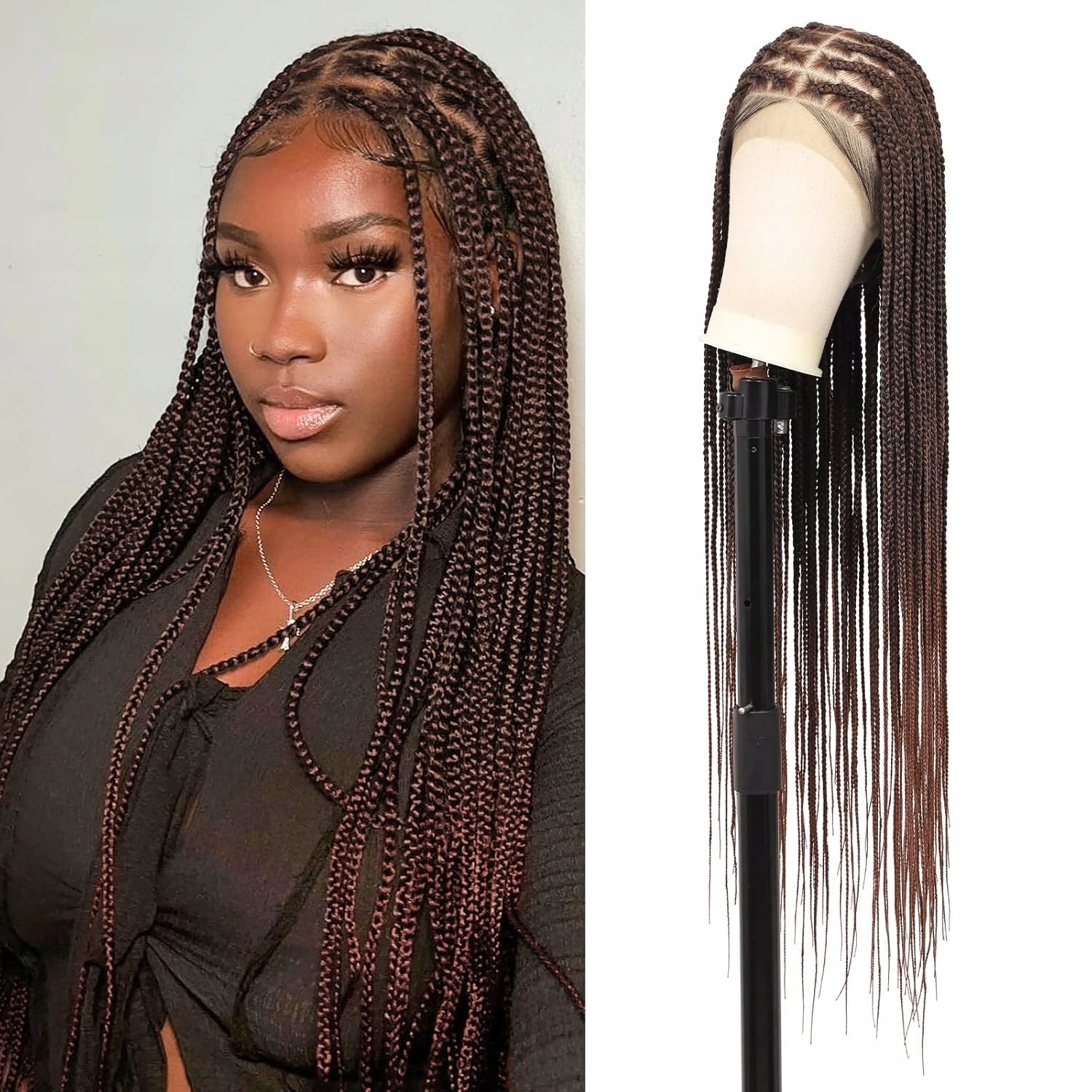 Brinbea Knotless Braided Wig Syntetická paruka s knotovými copánky