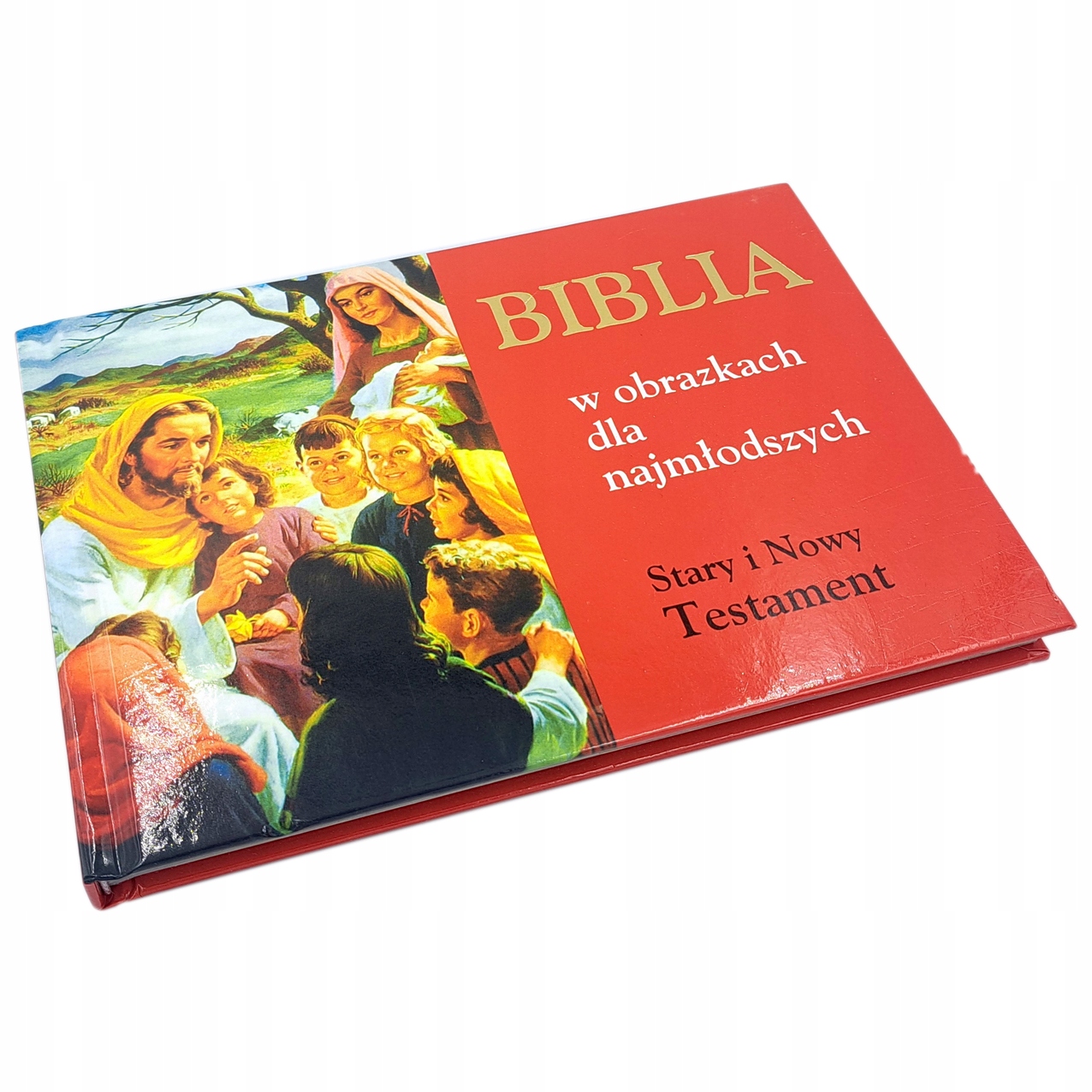 BIBLIA W OBRAZKACH DLA NAJMŁODSZYCH podłużna czerwona