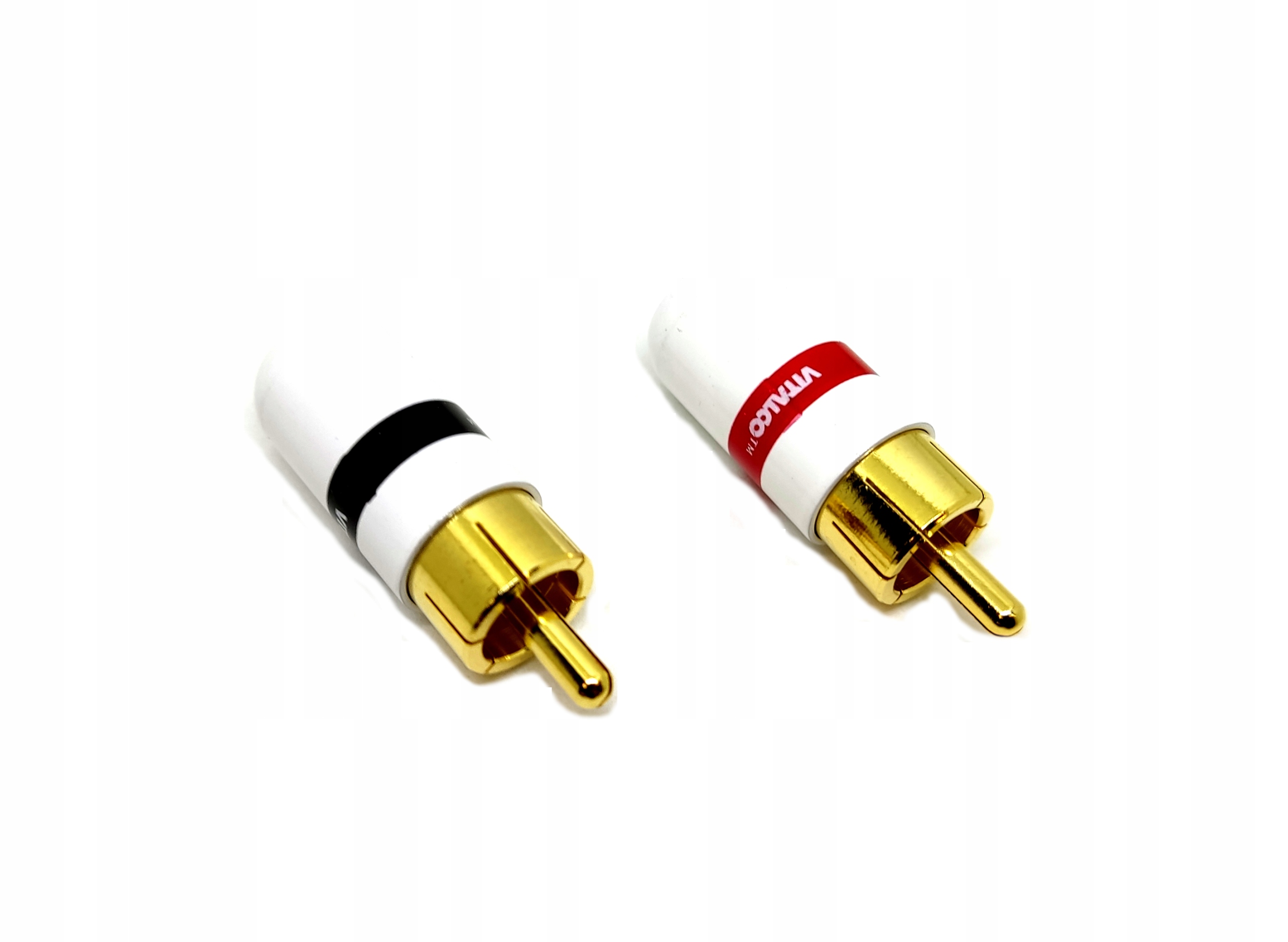 Wtyk 2x Rca Chinch Na Kabel Hq Pozłacane