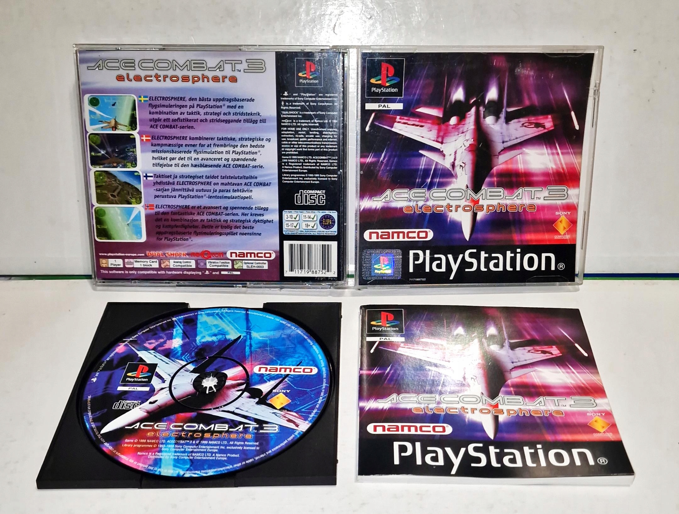 Gra Ace Combat 3 / Acecombat 3 PSX ZADBANA PŁYTA