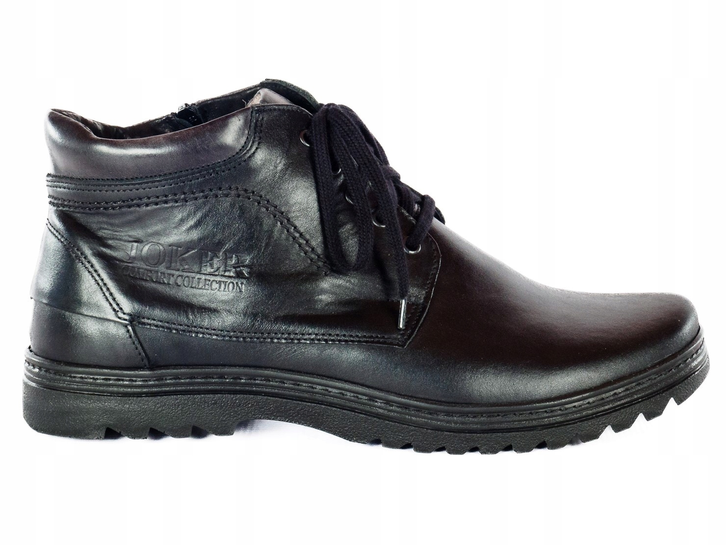 

Polskie Buty Zimowe Joker Skórzane 508 Czarny 43