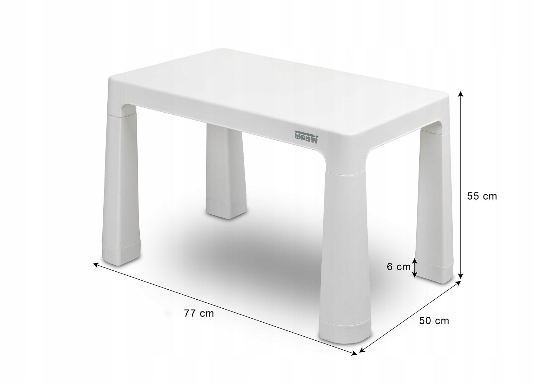 ZESTAW DZIECIĘCY STOLIK DLA DZIECI + 2 KRZESŁA KRZESEŁKA TOYZ MONTI KOMPLET Wysokość krzesła 55 cm