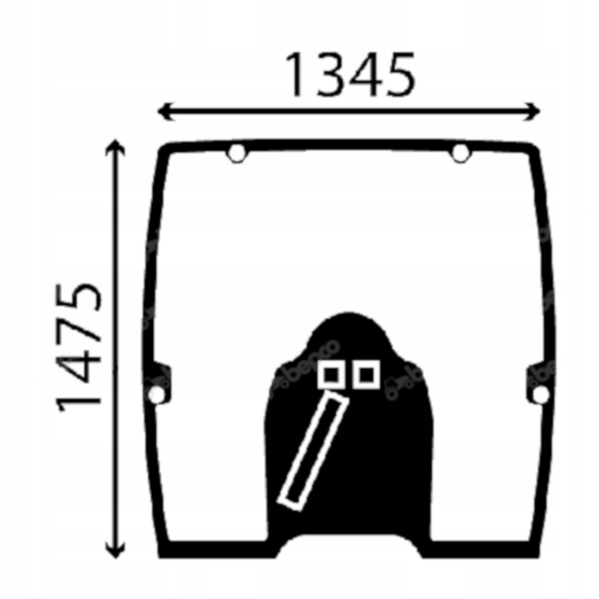 John Deere čelní sklo AL212716
