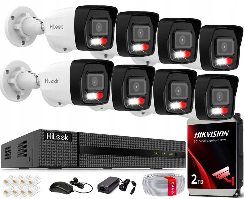 Ip monitorování Sada 8 kamer 6Mpx PoE IPC-B160HA-LU HiLook Aplikace Audio