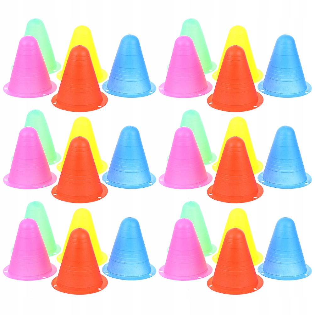 KOLOROWE STOŻ JAZDY NA ROLKACH ZWINNOŚCI 30